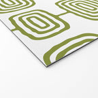 Mid Century Modern Atomic Rings Pattern Olive Green 3 Welcome Mat Gallery Image 2