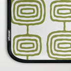 Mid Century Modern Atomic Rings Pattern Olive Green 3 Laptop Sleeve Gallery Image 3