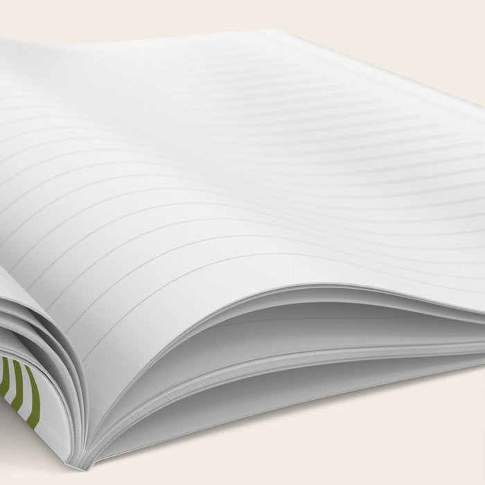 Mid Century Modern Atomic Rings Pattern Olive Green 3 Notebook Gallery Image 2