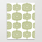 Mid Century Modern Atomic Rings Pattern Olive Green 3 Notebook Gallery Image 4