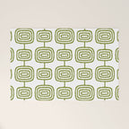 Mid Century Modern Atomic Rings Pattern Olive Green 3 Welcome Mat Gallery Image 1