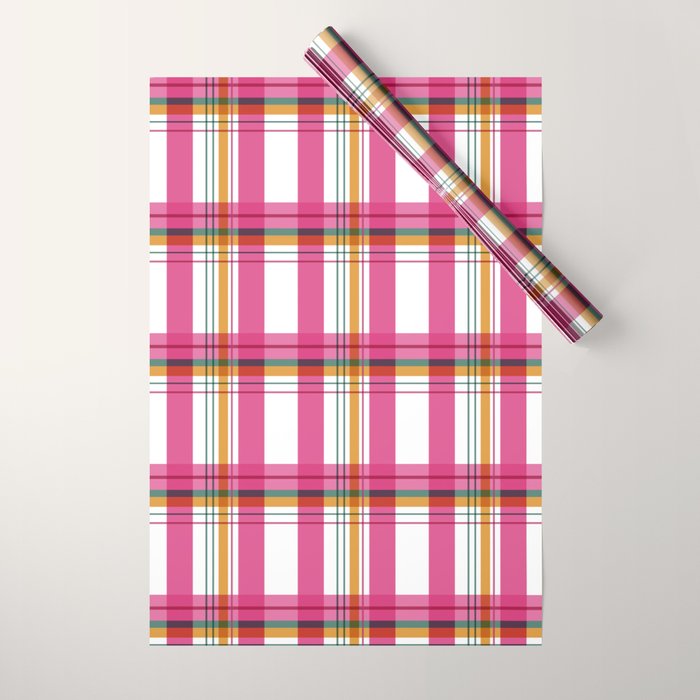 Cheerful Checkered Pattern Wrapping Paper Gallery Image 1