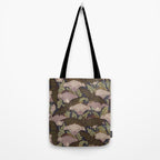 Vintage Art Deco Bat and Flowers Tote Bag Gallery Image 2