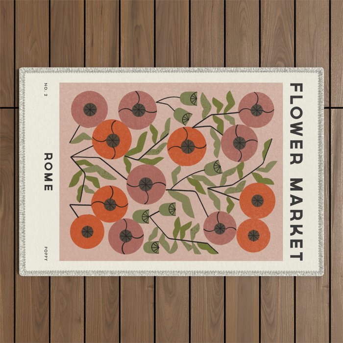 Flower Market No. 2 Outdoor Rug Gallery Image 1