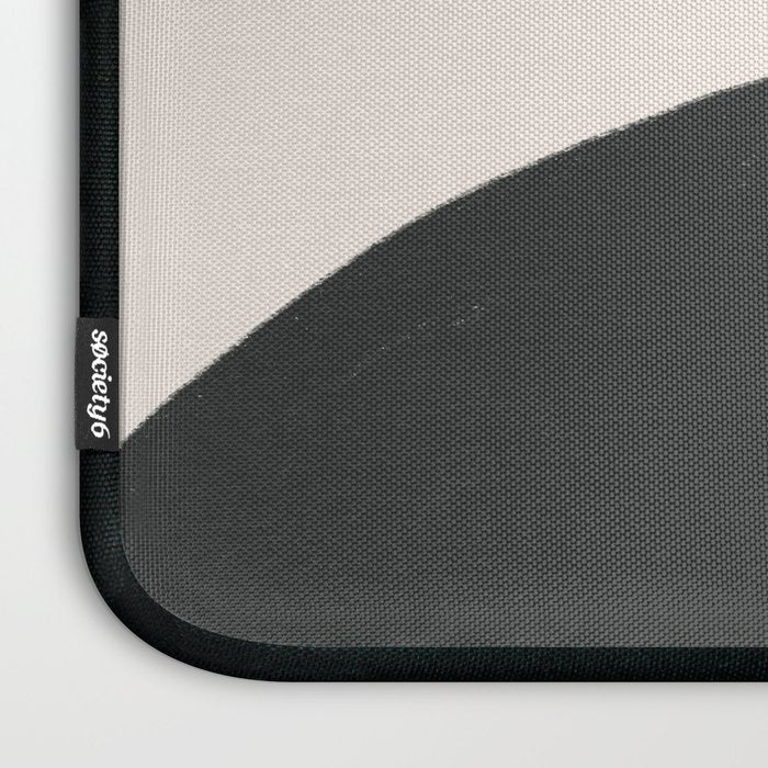 Black and White MidCentury Semi Circles  Laptop Sleeve Gallery Image 3