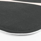 Black and White MidCentury Semi Circles  Bath Mat Gallery Image 3