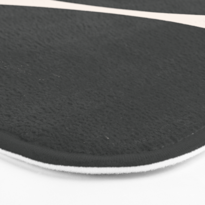 Black and White MidCentury Semi Circles  Bath Mat Gallery Image 3