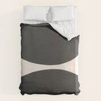 Black and White MidCentury Semi Circles  Duvet Cover Gallery Image 6