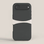 Black and White MidCentury Semi Circles  iPhone Case Gallery Image 2