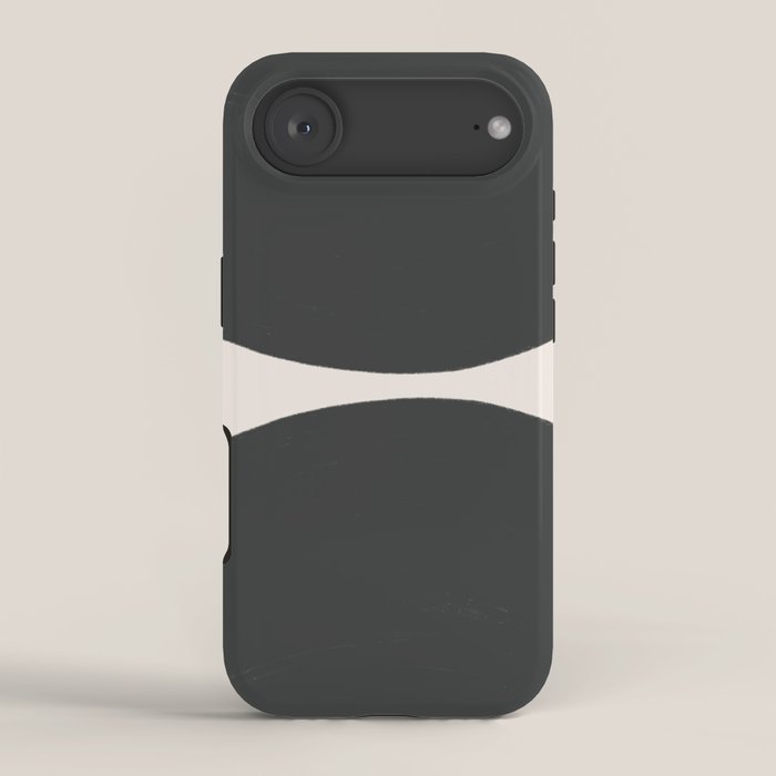 Black and White MidCentury Semi Circles  iPhone Case Gallery Image 2