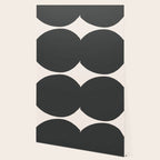 Black and White MidCentury Semi Circles  Wallpaper Gallery Image 2