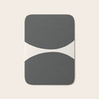 Black and White MidCentury Semi Circles  Bath Mat Gallery Image 1