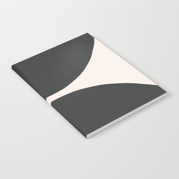 Black and White MidCentury Semi Circles  Notebook Gallery Image 2
