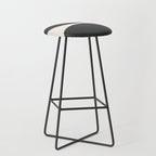 Black and White MidCentury Semi Circles  Stool Gallery Image 1