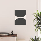 Black and White MidCentury Semi Circles  Poster Gallery Image 2