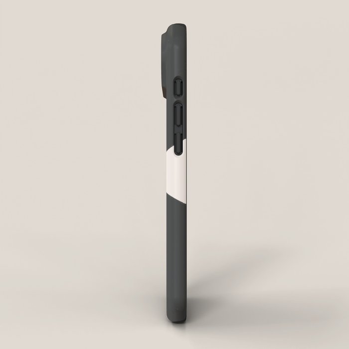 Black and White MidCentury Semi Circles  iPhone Case Gallery Image 2