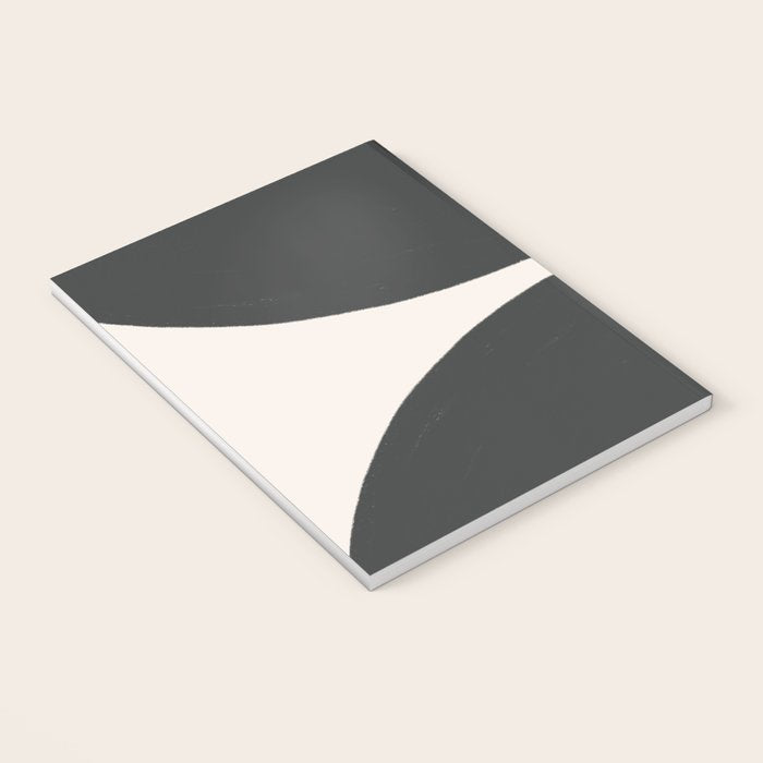 Black and White MidCentury Semi Circles  Notebook Gallery Image 3