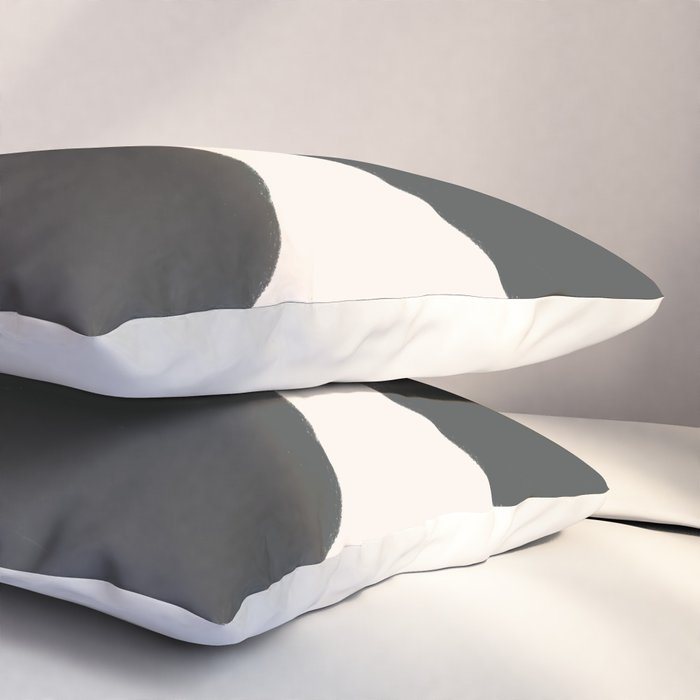 Black and White MidCentury Semi Circles  Pillow Sham Gallery Image 3