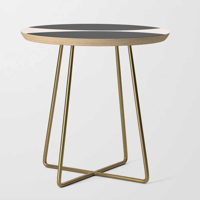 Black and White MidCentury Semi Circles  Side Table Gallery Image 1