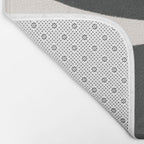 Black and White MidCentury Semi Circles  Bath Mat Gallery Image 2