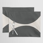 Black and White MidCentury Semi Circles  Placemat Gallery Image 1