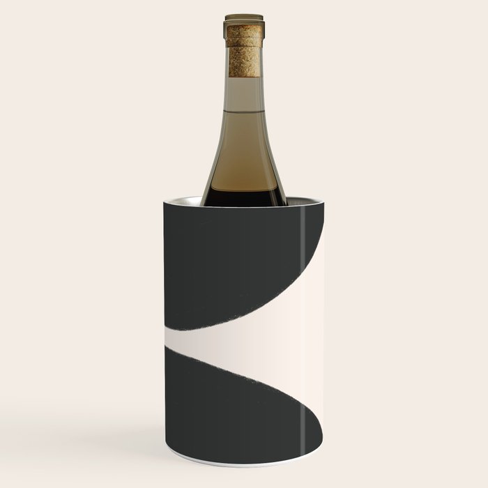 Black and White MidCentury Semi Circles  Wine Chiller Gallery Image 3