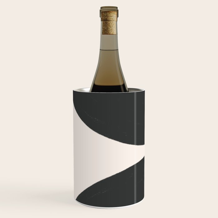 Black and White MidCentury Semi Circles  Wine Chiller Gallery Image 2