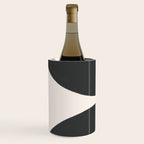 Black and White MidCentury Semi Circles  Wine Chiller Gallery Image 2