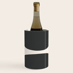 Black and White MidCentury Semi Circles  Wine Chiller Gallery Image 1