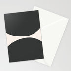 Black and White MidCentury Semi Circles  Stationery Card Gallery Image 2