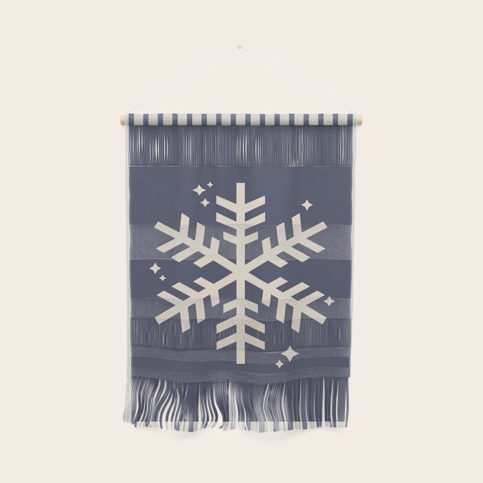 Snowflake Blue Striped Wall Hanging Gallery Image 1