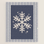 Snowflake Blue Striped Jigsaw Puzzle Gallery Image 1