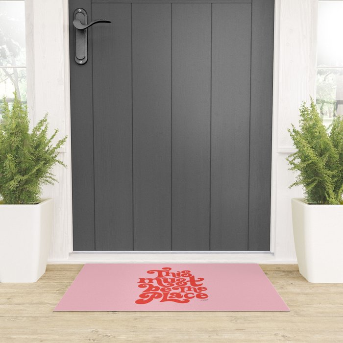 This Must Be The Place (Pink/Red Palette) Welcome Mat Gallery Image 3