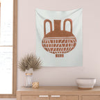 Linocut Vase #2 Wall Tapestry Gallery Image 2
