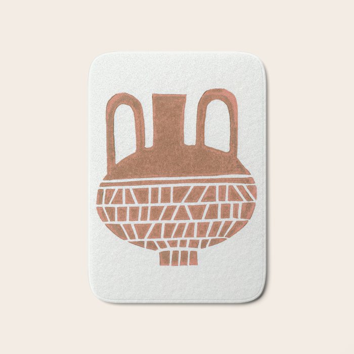 Linocut Vase #2 Bath Mat Gallery Image 1