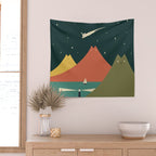 Cat Landscape 130 Wall Tapestry Gallery Image 2
