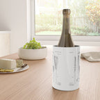 Lacrosse Stick Patent - Lacrosse Player Art - Black Chalkboard Wine Chiller Gallery Image 4