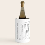 Lacrosse Stick Patent - Lacrosse Player Art - Black Chalkboard Wine Chiller Gallery Image 2