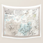 NYS Adirondack 46er Atlas Inspired area map Wall Tapestry Gallery Image 4