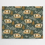 Little Camper - forest green and gold Jigsaw Puzzle Gallery Image 1