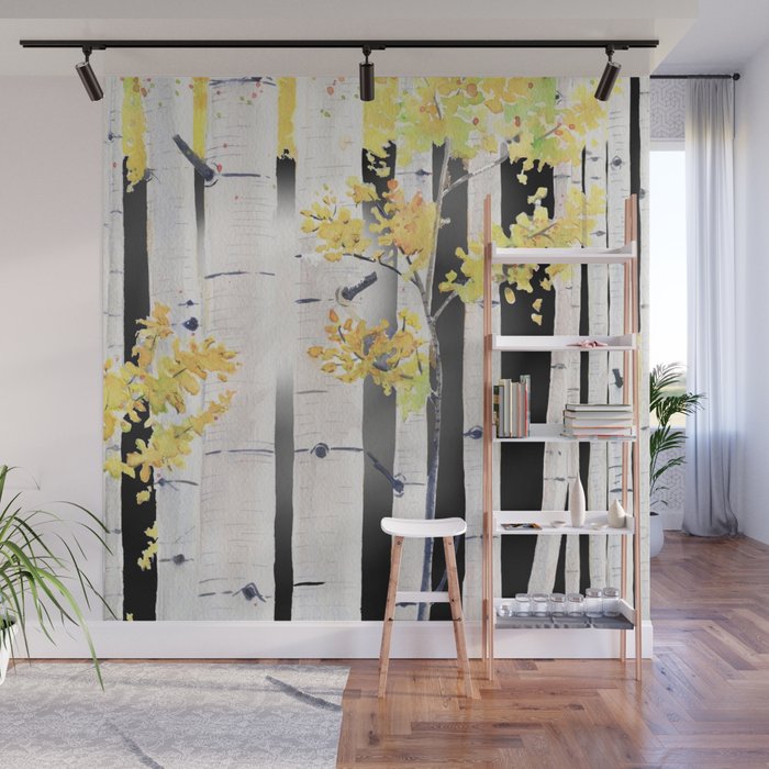 Birch Tree Wall Mural Gallery Image 1