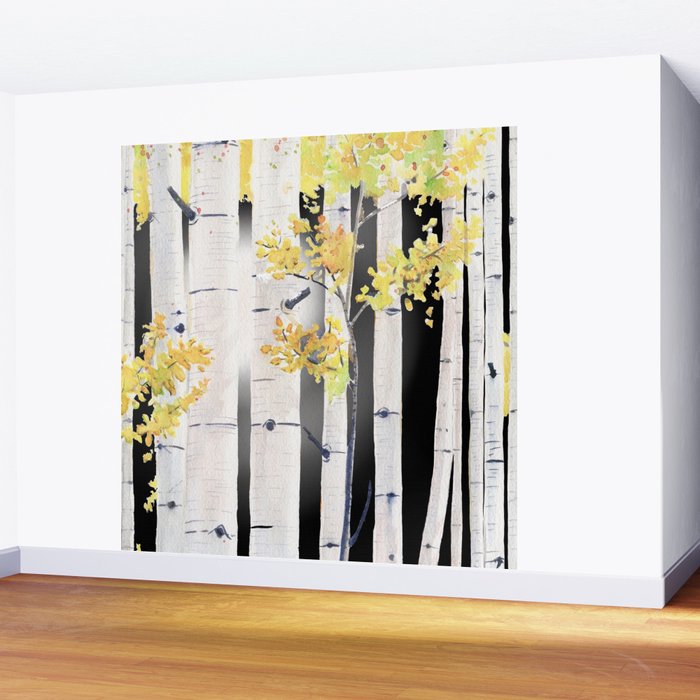 Birch Tree Wall Mural Gallery Image 2