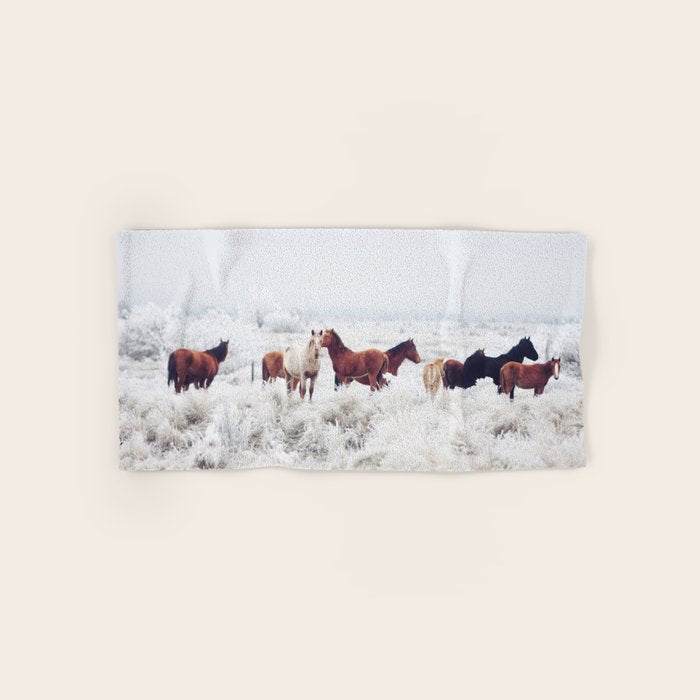 Winter Horseland Bath Towel Gallery Image 1