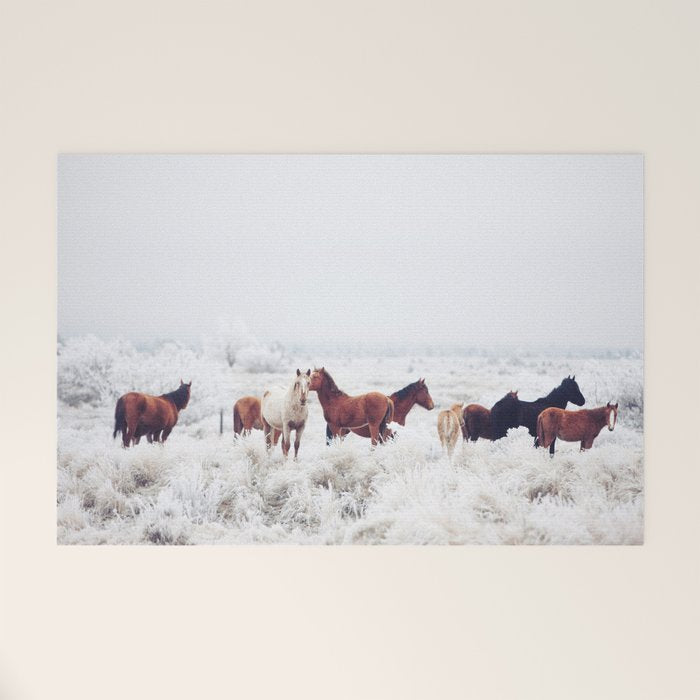 Winter Horseland Welcome Mat Gallery Image 1