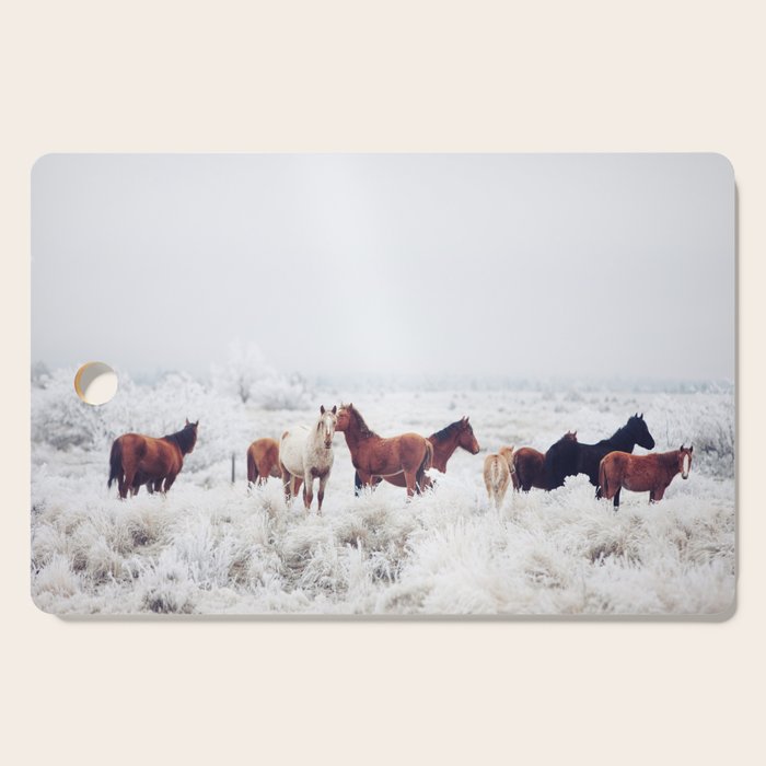 Winter Horseland Cutting Board Gallery Image 1