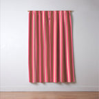 Eclectic Stripes Vertical Pattern in Brown Pink Cream Window Curtain Gallery Image 3