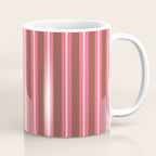 Eclectic Stripes Vertical Pattern in Brown Pink Cream Coffee Mug Gallery Image 1