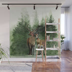 Deers in the Forest Wall Mural Gallery Image 1