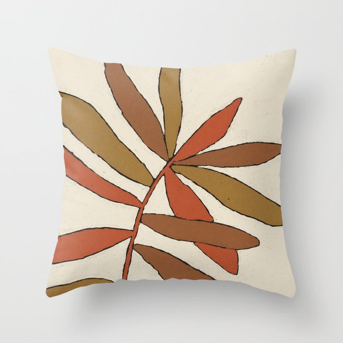 Colorful Branch Throw Pillow Gallery Image 1
