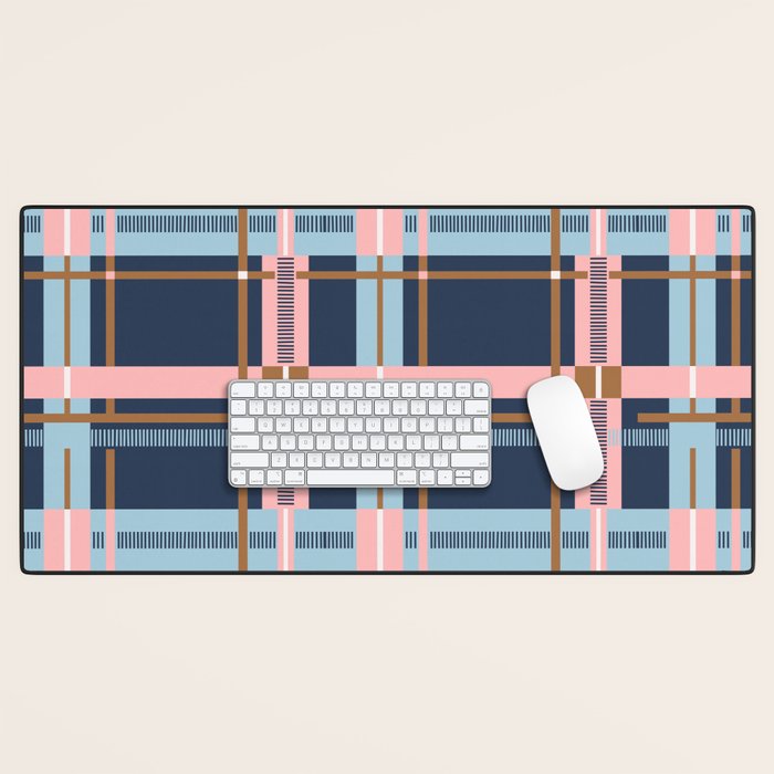 Dark Bold Linear Harmony Desk Mat Gallery Image 1